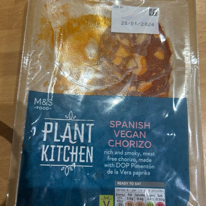 photo of Plant Kitchen (M&S) Spanish Vegan Chorizo Slices shared by @veganarian-yogi on  21 Jan 2024 - review