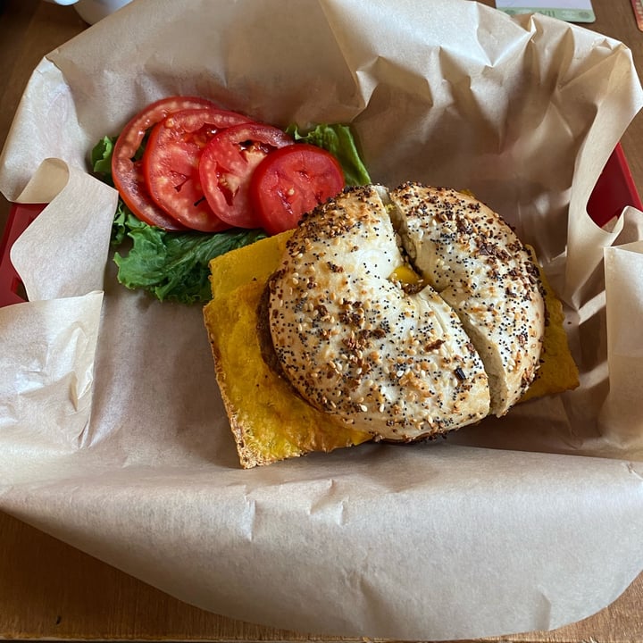 photo of Green Salmon Breakfast sandwich with just egg shared by @knorthway on  12 Sep 2024 - review