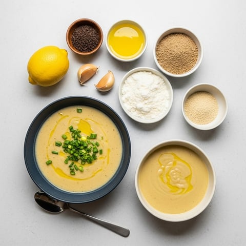 Easy Creamy Vegan Lemon Tahini Soup (Avgolemono Style)