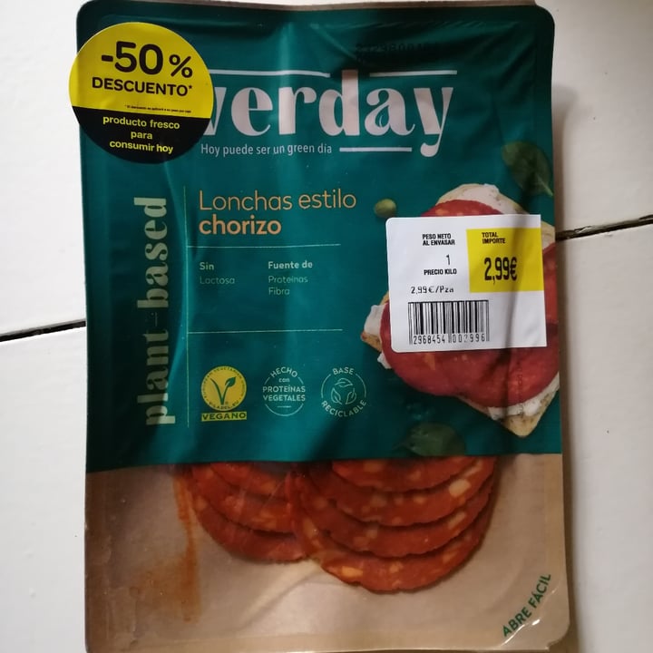 photo of Verday Lonchas estilo Chorizo shared by @ani16 on  25 Dec 2023 - review