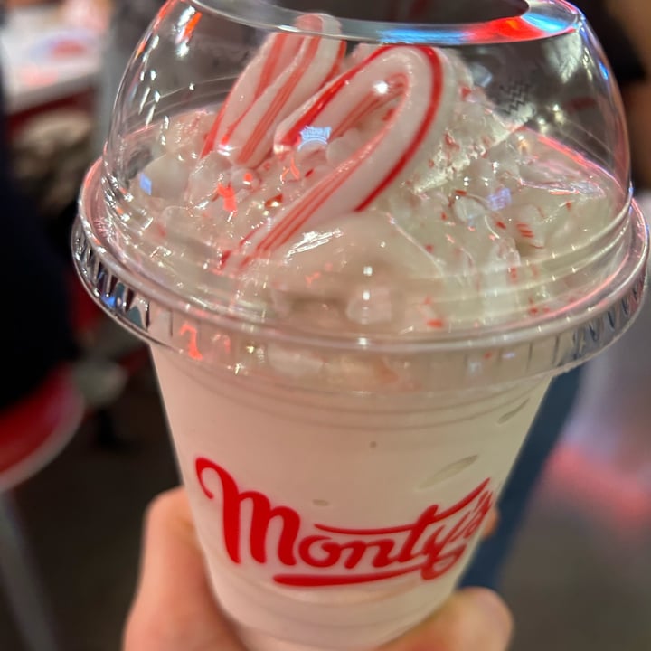 photo of Monty's Good Burger Candy Cane Shake shared by @samanthab3 on  06 Dec 2023 - review