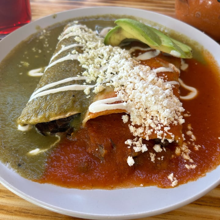 photo of Mictlan Antojitos Veganos Chiltlaxcalli Enchiladas de champiñones shared by @zullybee on  03 Mar 2024 - review