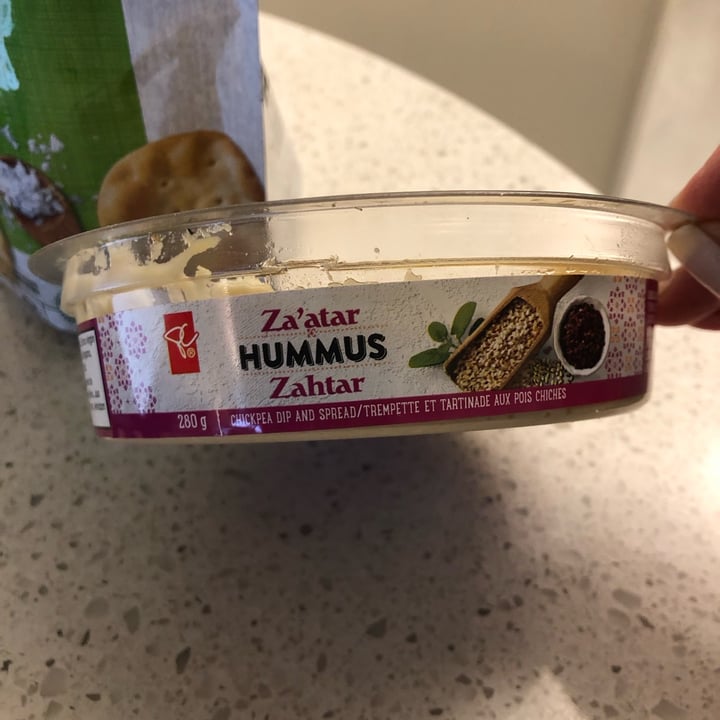 photo of PC President’s Choice za’atar hummus shared by @sueprozak on  21 Mar 2024 - review