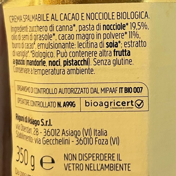 photo of Rigoni di Asiago nocciolata senza Latte shared by @flamy on  19 Nov 2023 - review