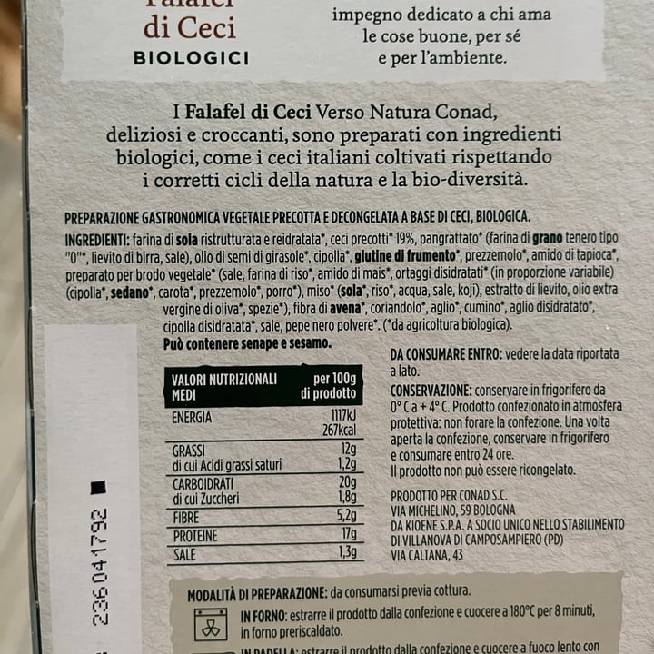 photo of Conad Verso Natura Falafel di ceci shared by @marisolmarch on  23 Sep 2023 - review