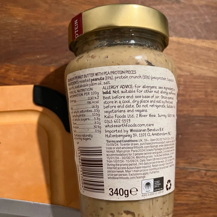 photo of Whole Earth PROTEIN CRUNCH PEANUT BUTTER shared by @pretzelworm on  27 Mar 2025 - review