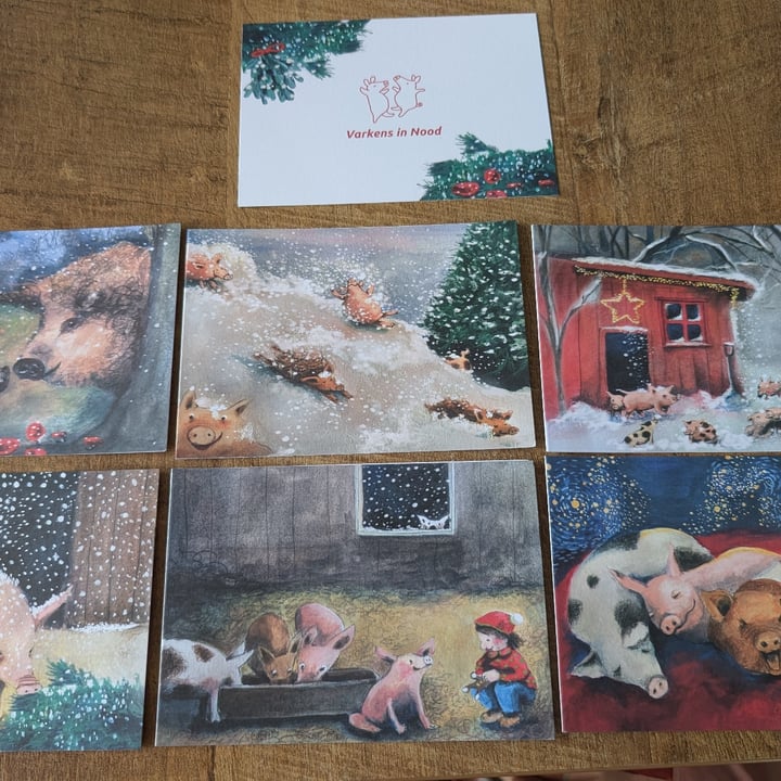 photo of Varkens In Nood Christmas cards shared by @vganbeast on  04 Dec 2024 - review