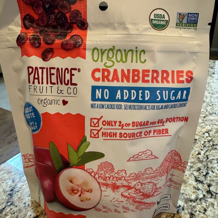 photo of Patience Fruit & Co Organic Cranberries No Added Sugar shared by @veggietable on  19 Nov 2024 - review