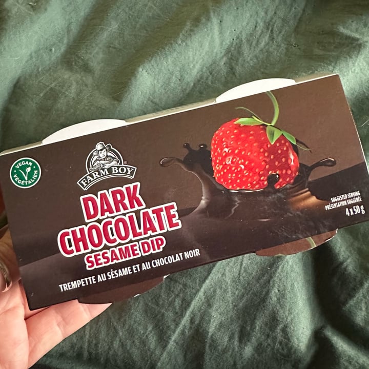 photo of Farm Boy Dark Chocolate Sesame Dip shared by @nowmakeitvegan on  13 Sep 2023 - review