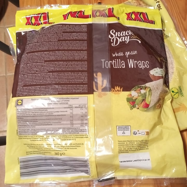photo of Snack Day Tortilla Wrap Whole Grain shared by @titoherbito on  01 May 2024 - review