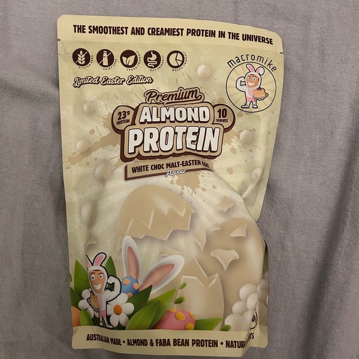 photo of Macro mike White Choc Malt Easter Egg Almond Protein shared by @vegellious on  19 May 2024 - review
