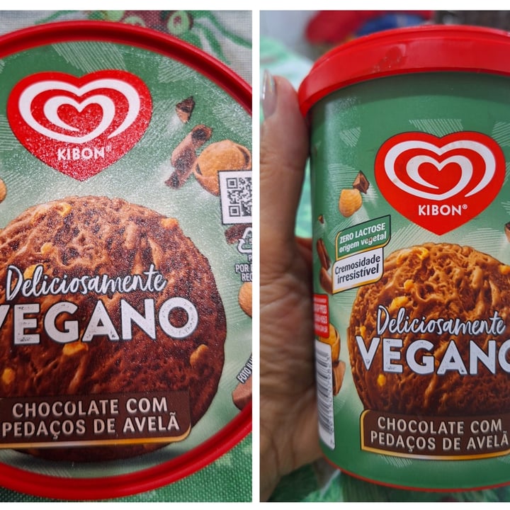 photo of Kibon  Sorvete Vegano de Chocolate com Avelã shared by @mariamelo on  11 Feb 2024 - review