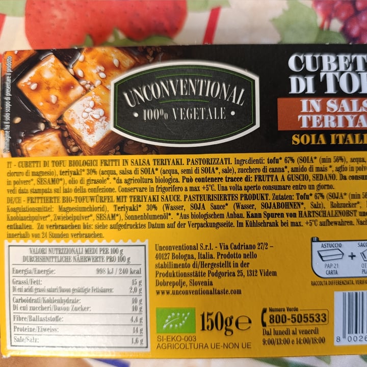 photo of Unconventional Cubetti Di Tofu In Salsa Teriyaki shared by @lillieconnolly on  12 Aug 2025 - review