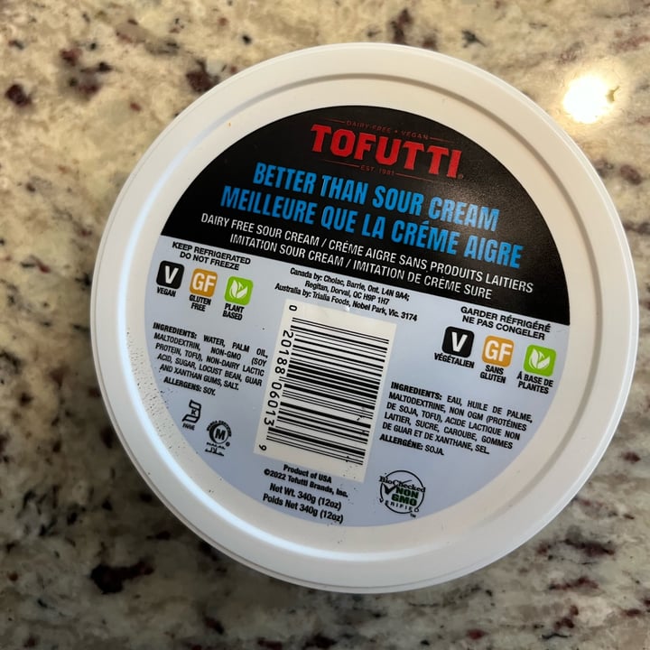photo of Tofutti Better than Sour Cream shared by @veganvivid on  29 Mar 2024 - review