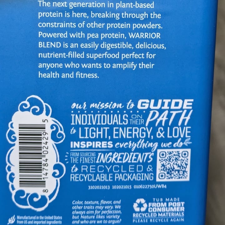 photo of Sunwarrior Protein Warrior Blend Unflavored shared by @brtjohns on  24 Apr 2024 - review