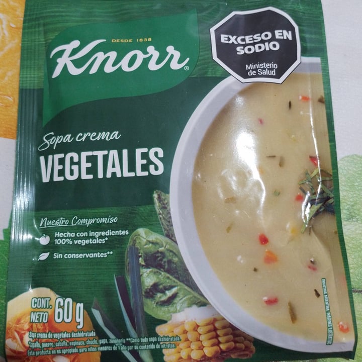 photo of Knorr sopa crema de vegetales shared by @vegananivel5 on  11 Oct 2023 - review