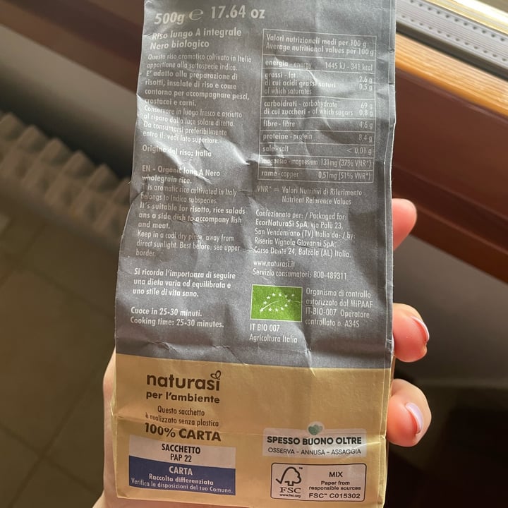 photo of Natura Sì Riso Nero Integrale Italiano shared by @elirecensioni on  26 Mar 2024 - review