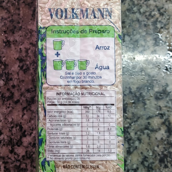 photo of VolkMann alimentos Arroz agulhinha integral orgânico biodinâmico shared by @cassiano on  18 Apr 2024 - review