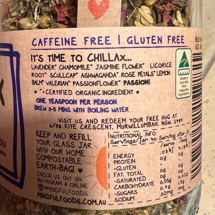 photo of Mindful Foods Byron Bay Chillax Brew shared by @chefchrissy68 on  05 Oct 2025 - review