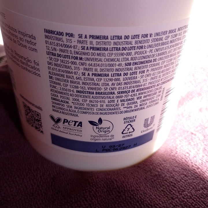photo of Creme de cabelo Dove Dove shared by @ledac on  27 Jun 2024 - review