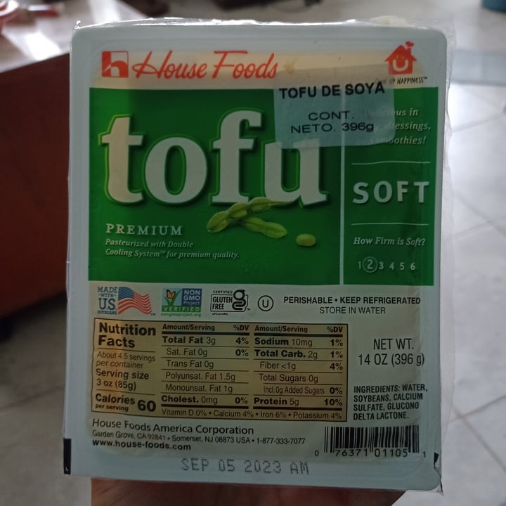 photo of House Foods Organic Soft Tofu shared by @nellyme on  09 Oct 2023 - review