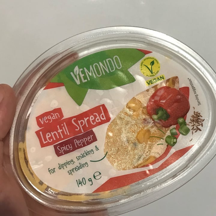 photo of Vemondo lentil spread shared by @nerdytyrannosaurus on  18 Oct 2023 - review