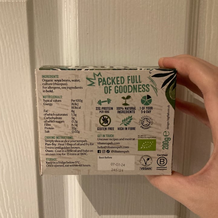 photo of Tiba tempeh Original Block shared by @verypotato on  02 Jul 2025 - review