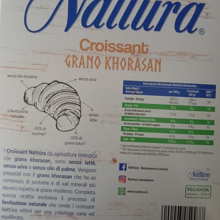 photo of Nattura Croissant Con Grano Kamut shared by @daniveg on  23 Mar 2024 - review