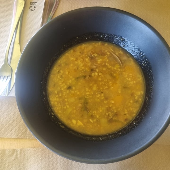 photo of LA HUELLA VEGANA DE RIVAS Sopa de lentejas y mijo shared by @gemmika on  10 Oct 2023 - review