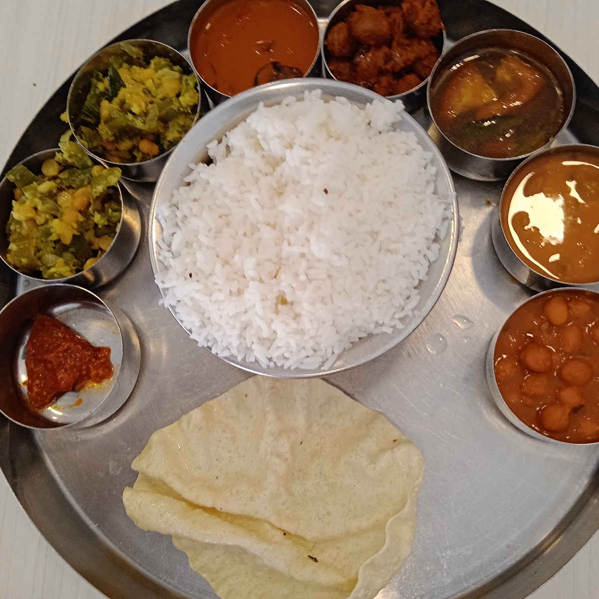 South Indian Thali at Sangeetha Bhavan Pure Veg Restaurant, Singapore ...