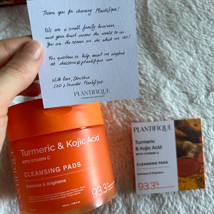 photo of Plantifique Cleansing pads - tumeric and kojic acid shared by @elenina on  02 Aug 2025 - review