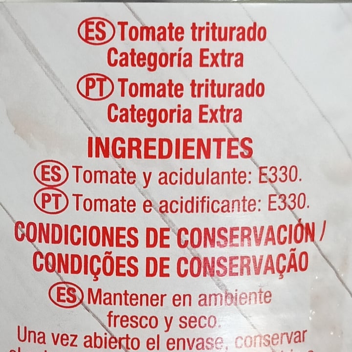 photo of Auchan Tomate triturado shared by @irantzu on  13 May 2024 - review