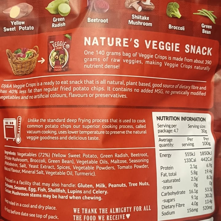 photo of DJ&A Veggie Crisps Hot & Spicy shared by @tardisco on  23 Nov 2024 - review