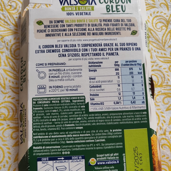 photo of Valsoia Cordon Bleu shared by @gilazza on  14 Jun 2025 - review