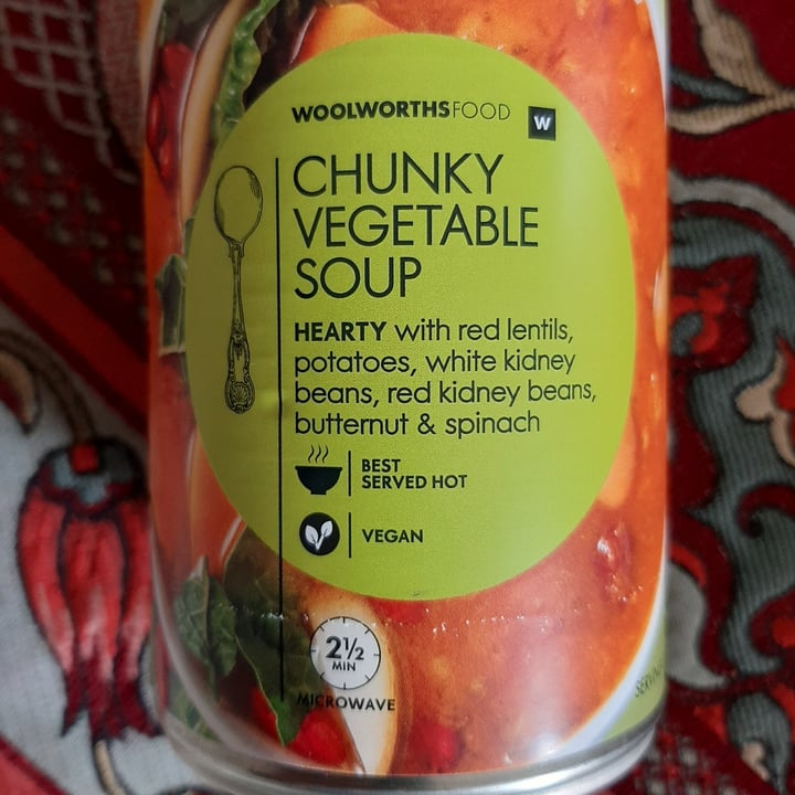 photo of Woolworths Food Chunky Vegetable Soup shared by @helgabarnyard on  24 Oct 2023 - review