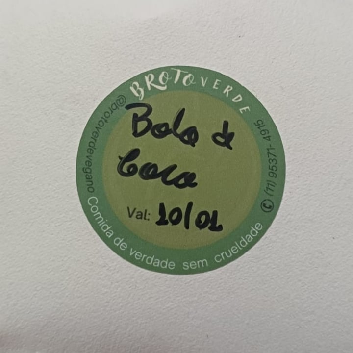 photo of Broto verde Bolo De Coco shared by @veganapoesia on  02 Nov 2023 - review