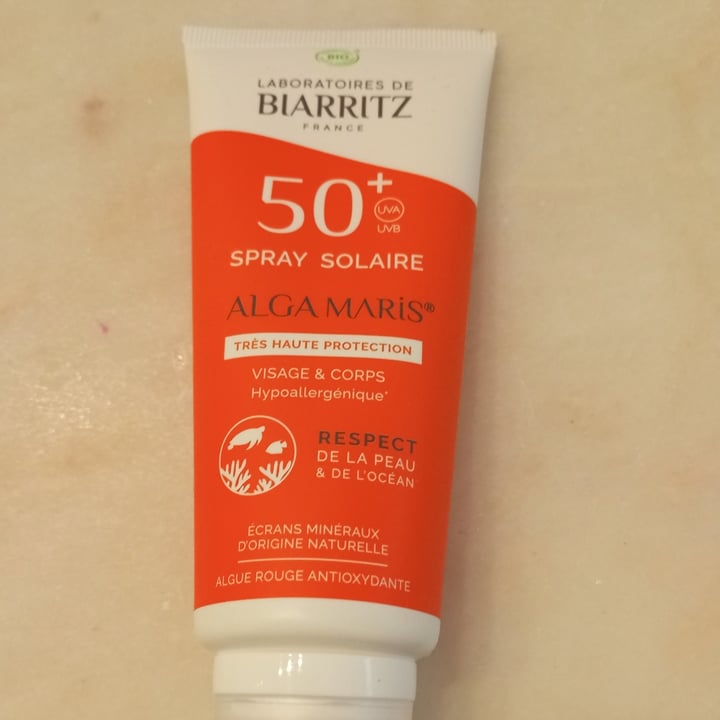 photo of Laboratories de Biarritz  Spray Solare Alga Maris Visage & Corps shared by @lorriols on  12 Sep 2025 - review