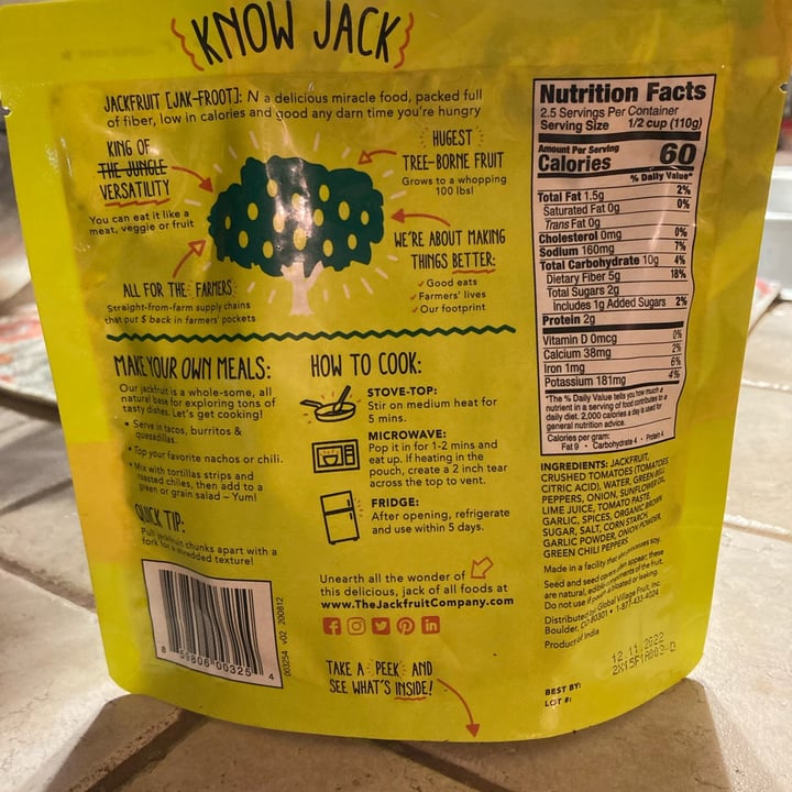 photo of The Jackfruit Company Tex mex Jack Fruit shared by @lion1518 on  16 Jul 2025 - review