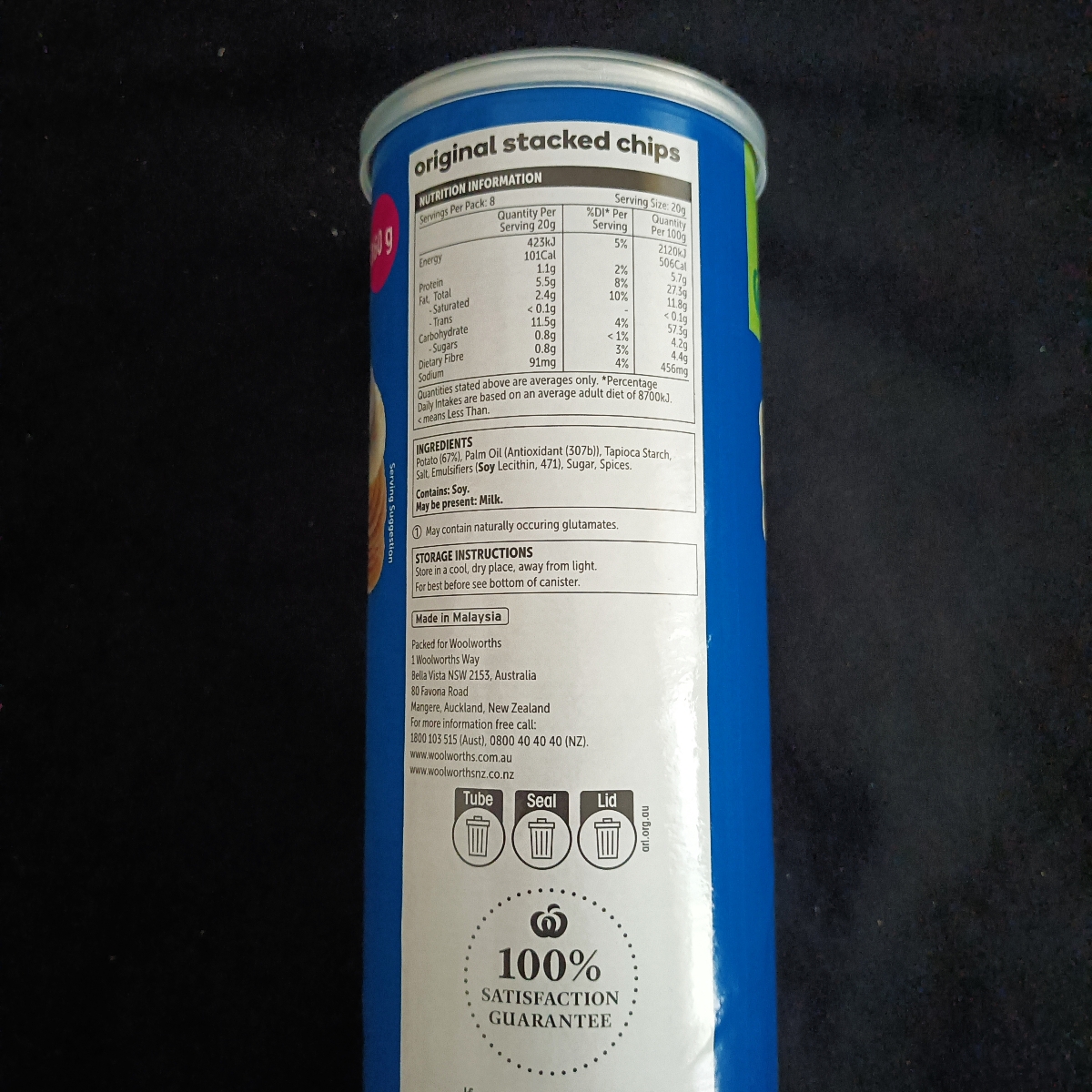 Original Stacked Chips from Woolworths (Australia) - Vegan Product ...