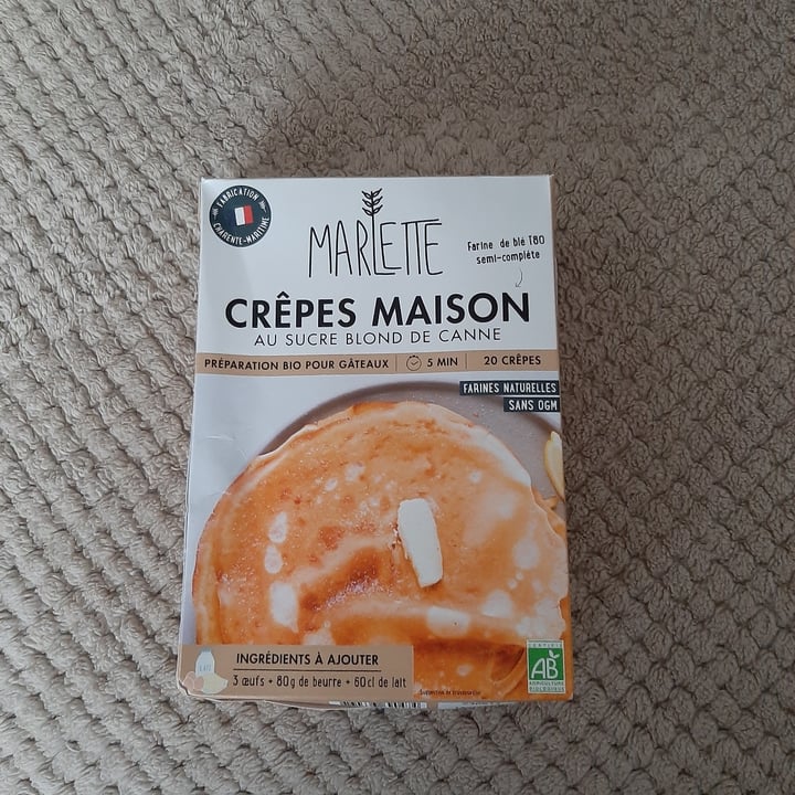 photo of Marlette crêpes maison shared by @marte on  24 Feb 2024 - review