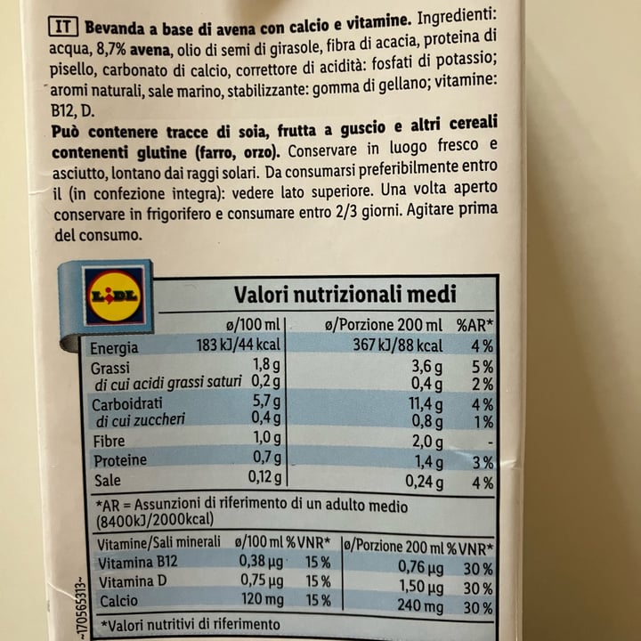 photo of Vemondo bevanda avena al gusto di latte shared by @anto- on  24 Dec 2024 - review