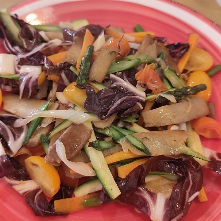 photo of Il Puledro Impennato Strozzapreti Ai Funghi e Straccetti Di Seitan Con Verdure shared by @carliperli on  03 Sep 2025 - review