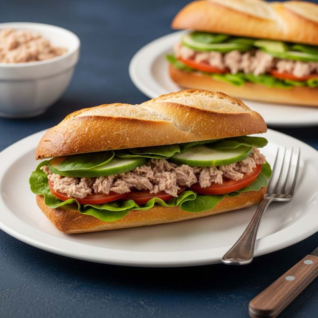 Vegan Tuna Sandwich on French Loaf