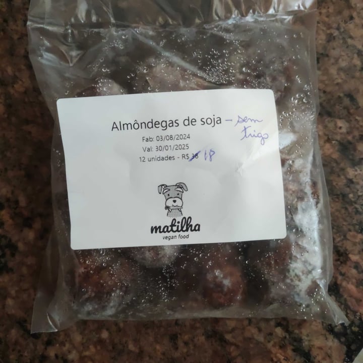 photo of Matilha Vegan Food Almôndegas de Soja shared by @analuisasanchesg on  28 Aug 2024 - review
