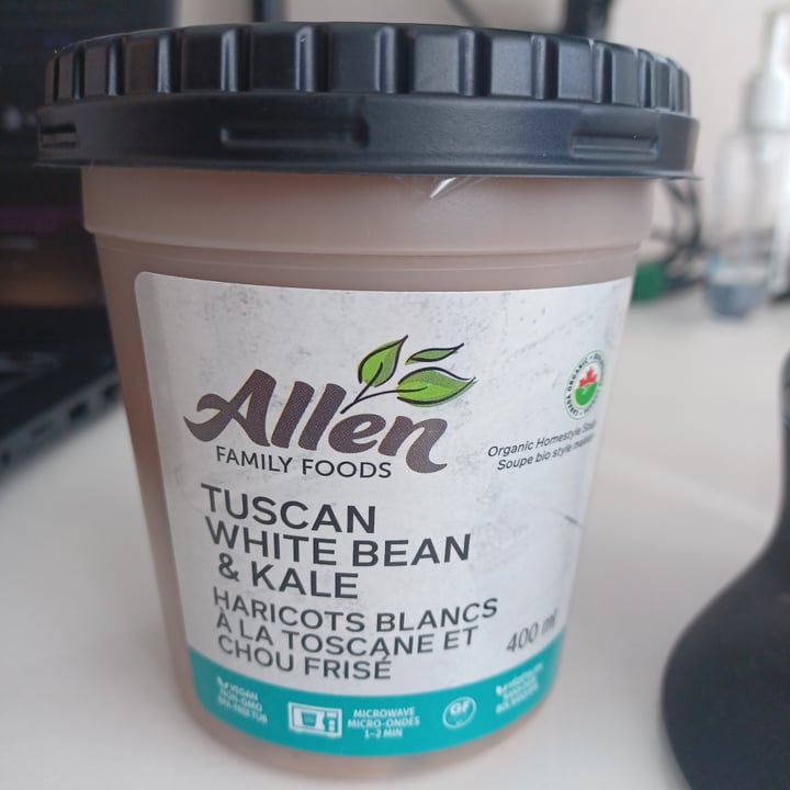 photo of Allen Family Foods Tuscan White Bean & Kale Soup shared by @fpalazzo on  31 Oct 2023 - review