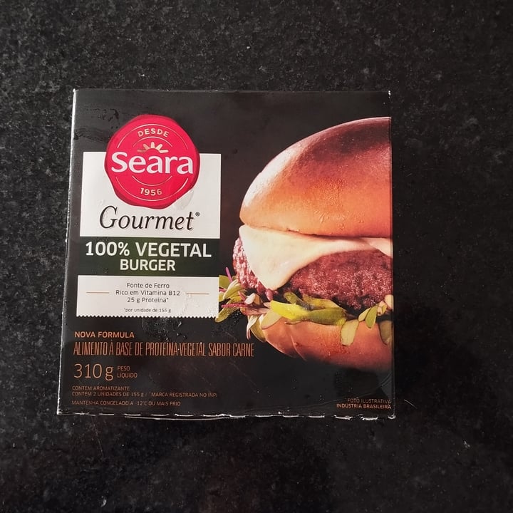 photo of Seara gourmet 100% Vegetal Burger shared by @elianecarvalho on  30 Jul 2024 - review