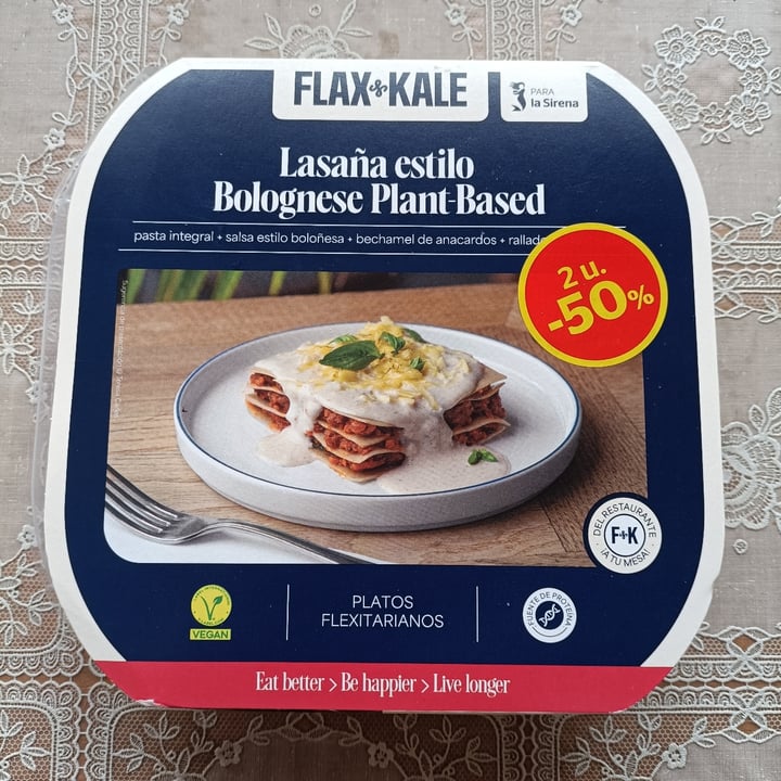 photo of Flax & Kale Lasaña Bolognese Plant-based shared by @lidiamanrique95 on  02 May 2024 - review