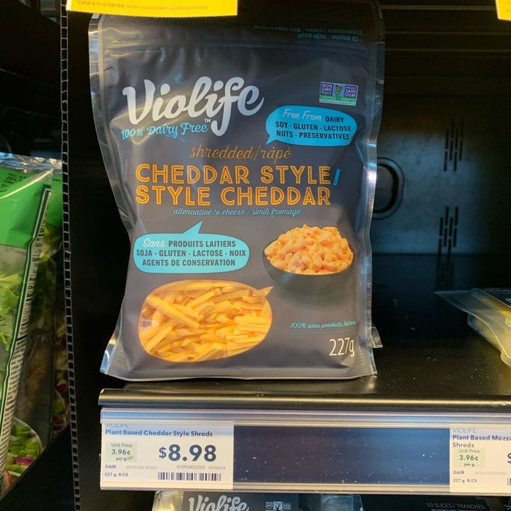 photo of Violife Cheddar shreds shared by @vegoutvictoria on  10 May 2024 - review