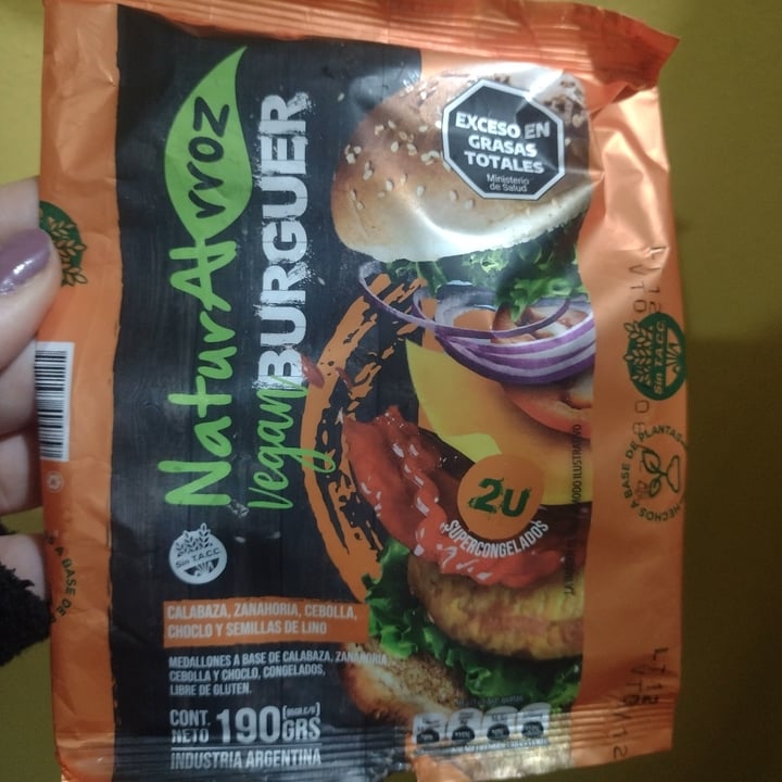 photo of Naturalrroz Vegan Burger Calabaza, Zanahoria, Cebolla, Choclo Y Semillas De Lino shared by @tempestad on  04 Oct 2023 - review