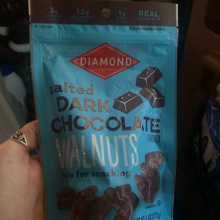 photo of Diamond Salted Dark Chocolate Walnuts shared by @atwilley on  29 Sep 2023 - review